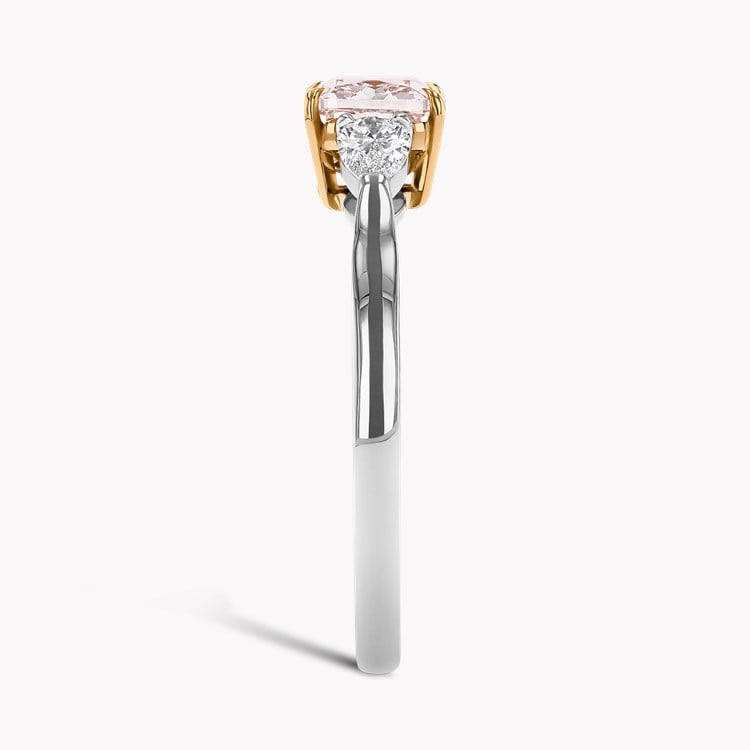 Cushion Cut 1.06ct Fancy Light Pink Diamond Ring Cushion & Pear Cut, Claw Set_4