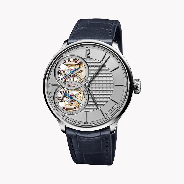 Lederer Central Impulse Chronometer 44mm, Rhodium Dial, Baton Numerals_1