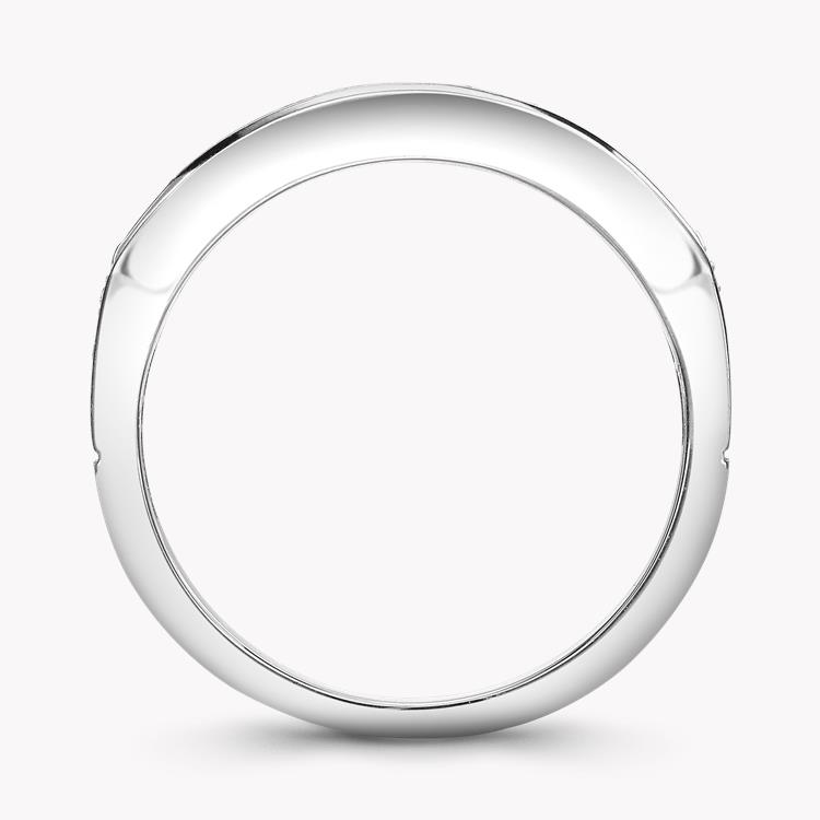 Antrobus Diamond 7 Stone Ring Carré Cut, Rub Over Set, Diamond Shoulders_3