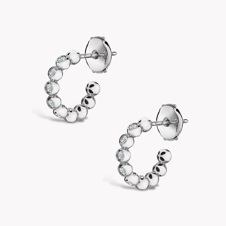 Bohemia Diamond Hoop Earrings Brilliant Cut, Rubover Set_3