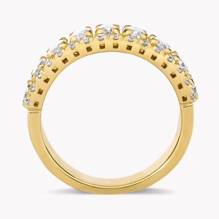 Oval Cut 1.35ct Diamond Half Eternity Ring Oval Cut, Claw Set_3