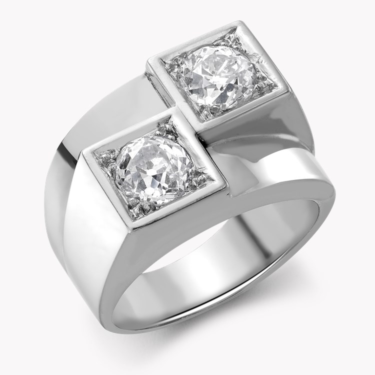 Art Deco Boivin Chevalier Style Ring Old Cut, Grain Set_1