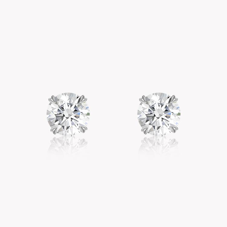Windsor Diamond Stud Earrings 1.80CT in 18CT White Gold Brilliant cut, Claw set_1