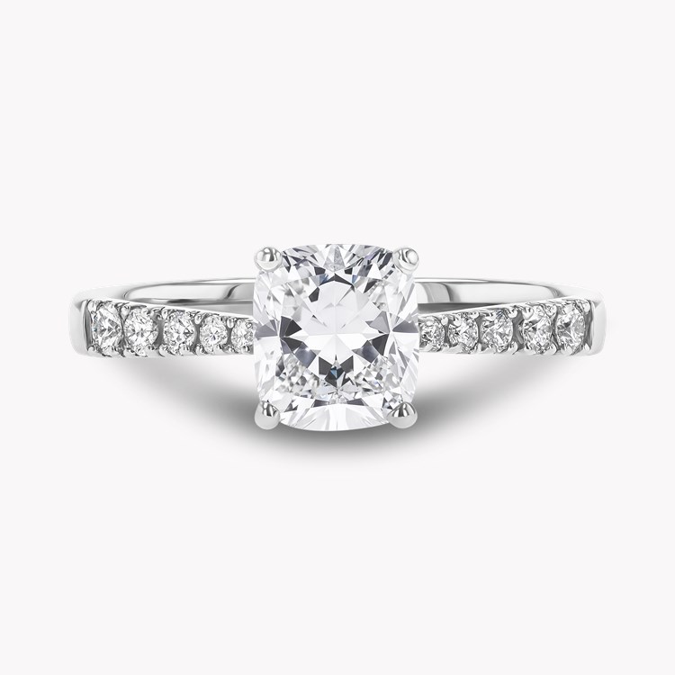 Cushion Cut Solitaire Engagement Ring With Pure Brilliance Zirconia - Looks Like A Diamond! - View #4