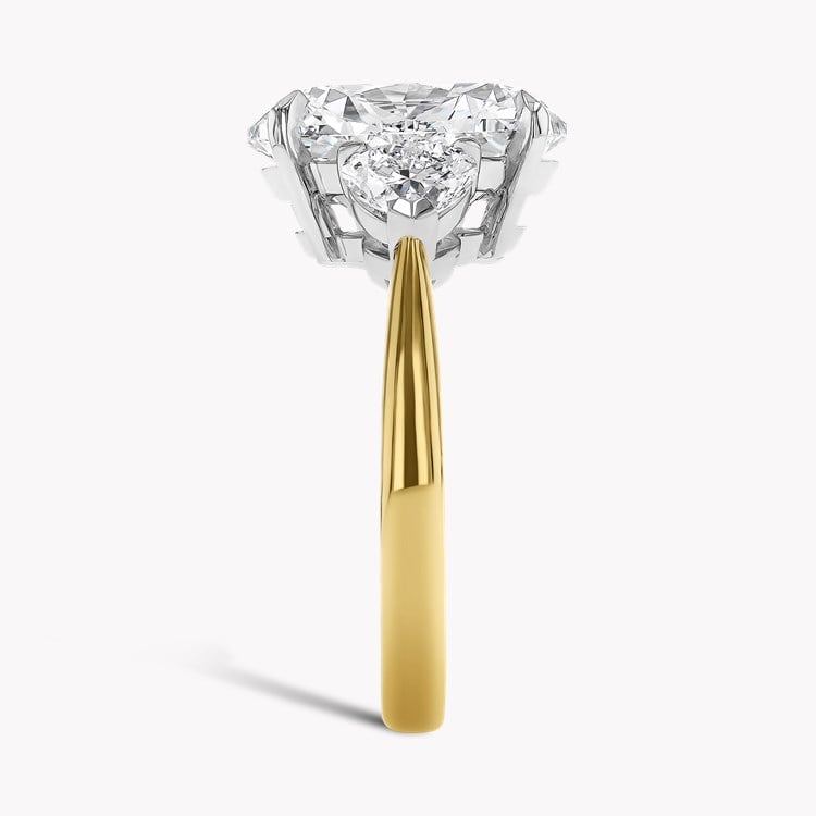 Venus Setting 5.01ct Diamond Three Stone Ring Oval Cut, Claw Set_4