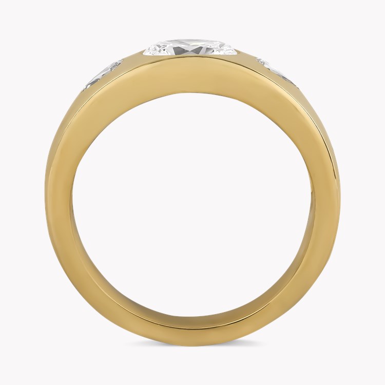 Stellar 0.70ct Oval Cut Diamond Bombé Ring Oval Cut, Rubover Set_3