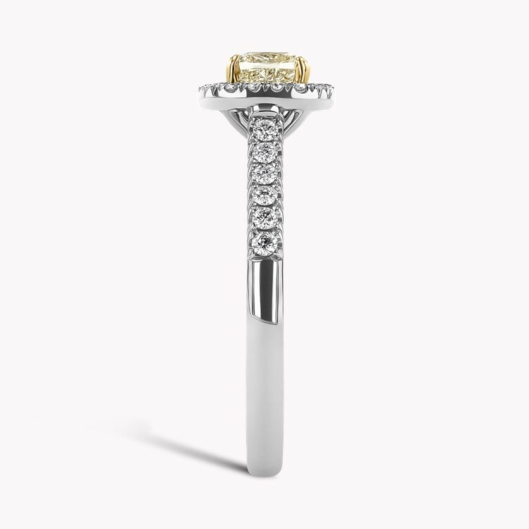 Celestial Radiant Cut 0.52ct Fancy Yellow Diamond Cluster Ring Radiant Cut, Claw Set_4