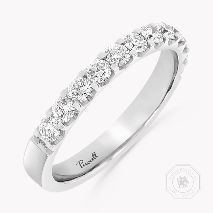 Classic 0.70ct Diamond Half Eternity Ring