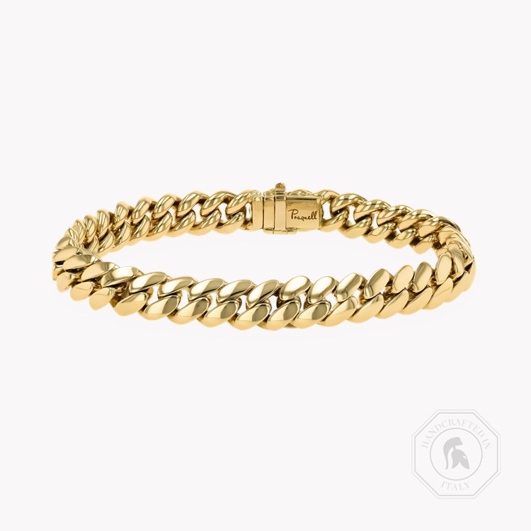 Fusion Polished Curb Link Bracelet (19cm) Brilliant Cut, Pavé Set_1