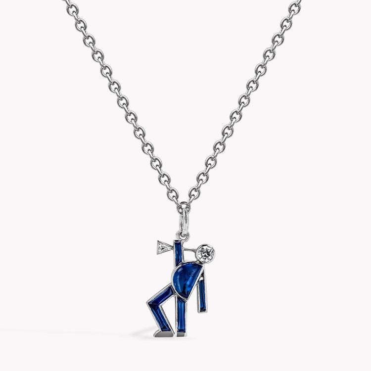Art Deco Musician with Trumpet Pendant _1