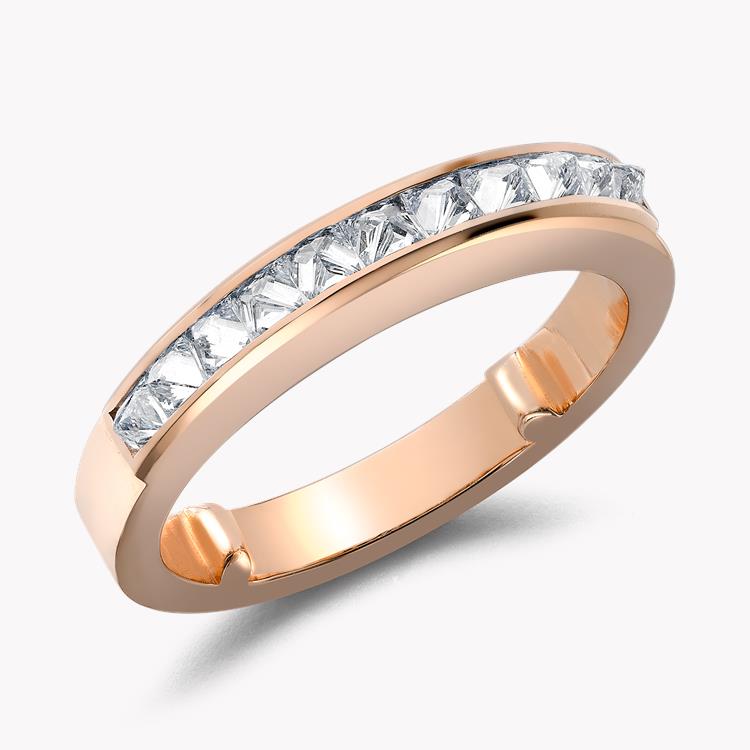 RockChic Domed Diamond Ring 0.56CT in Rose Gold Princess Cut, Channel Set_1