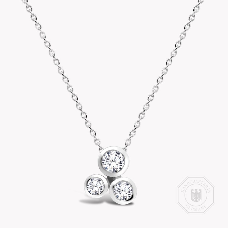 Bubbles Diamond Pendant Necklace Brilliant Cut, Rubover Set_1