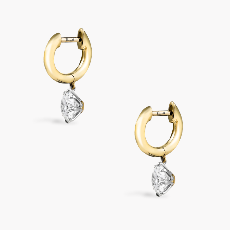 Legacy Brilliant Cut 3.02ct Diamond Drop Earrings Brilliant cut, Claw set_3