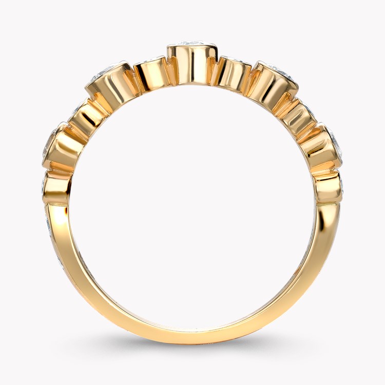 Bubbles Half-Eternity Diamond Ring Brilliant Cut, Rubover Set_3