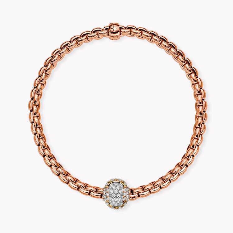 Fope Flex'it Diamond Bracelet 0.69CT in 18CT Rose Gold Brilliant Cut, Pavé Set_1