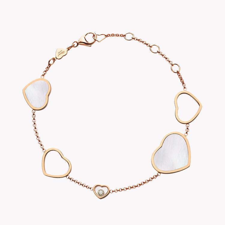 Chopard Happy Hearts Mother of Pearl and Diamond Bracelet Brilliant Cut Rub Over Set_2