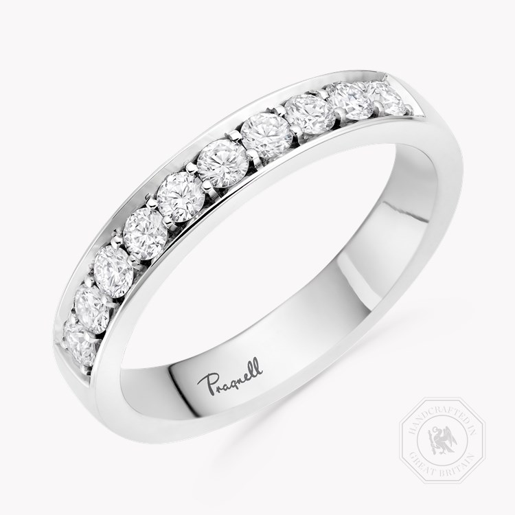 Brilliant Cut Diamond Half Eternity Ring Brilliant Cut, Half Eternity, Thread Set_1