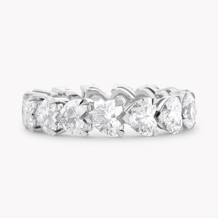 Heart Shaped Diamond Full Eternity Ring  6.90ct in Platinum Heart Cut, Claw Set_2
