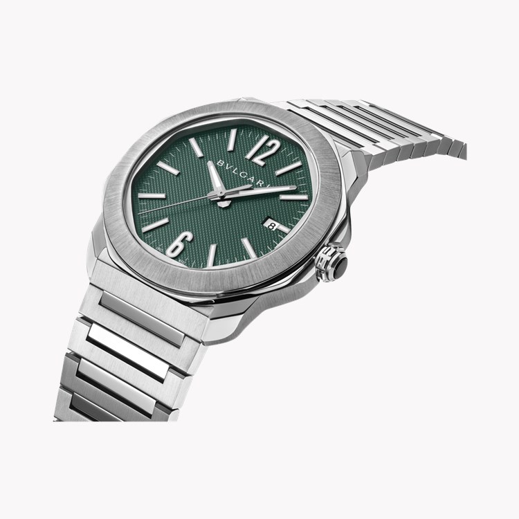 Bvlgari Octo Roma 41mm, Green Dial, Arabic/Baton Numerals_2
