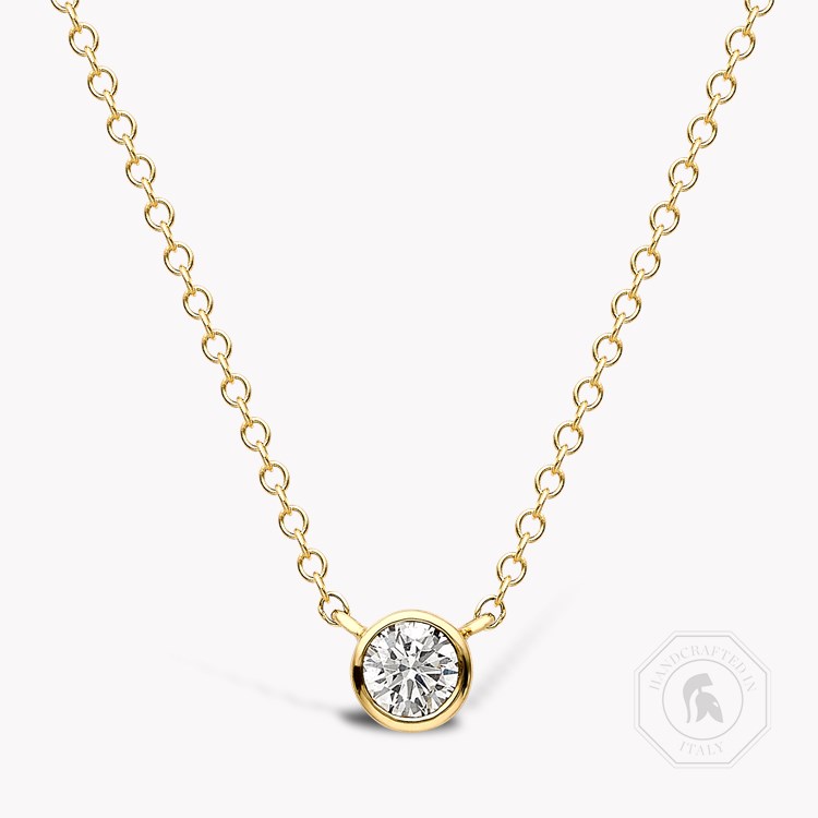 Brilliant Cut Diamond Pendant Brilliant Cut, Rubover Set_1