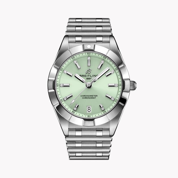 Breitling Chronomat 32 32mm, Mint Green Dial, Baton Numerals_1