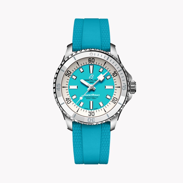 Breitling Superocean Automatic 36 36mm, Turquoise Dial, Baton Numerals_1