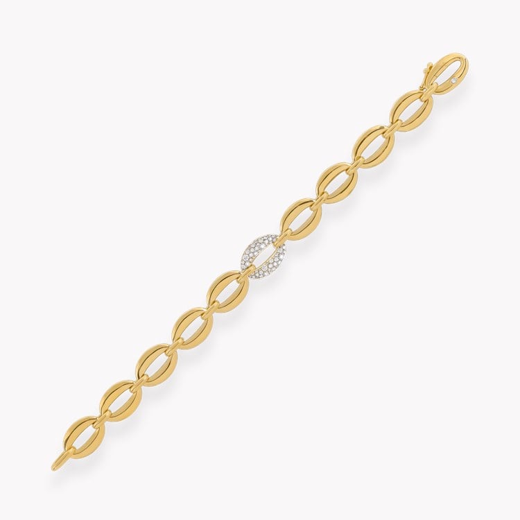 Freya Valkyrie 1.192ct Diamond Oval Link Bracelet Brilliant Cut, Pavé & Rubover Set_3