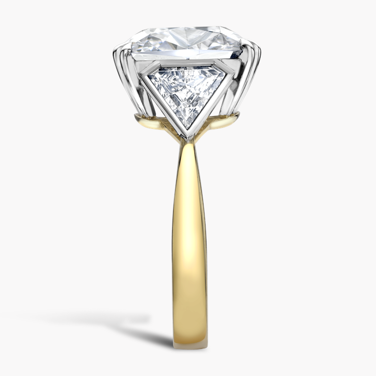 Masterpiece Silhouette Setting 6.98ct Diamond Solitaire Ring Cushion Antique Cut, Claw Set_4