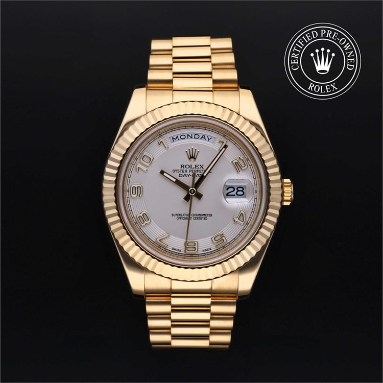 Day-Date 41 with a bezel and bracelet
