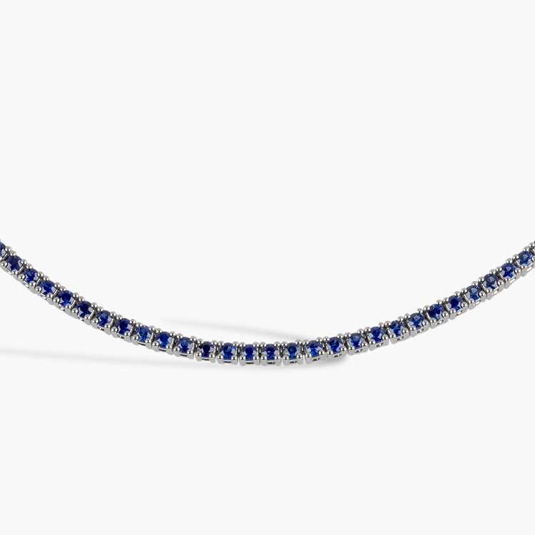 Brilliant Cut 6.72ct Sapphire Line Necklace Brilliant cut, Claw set_2
