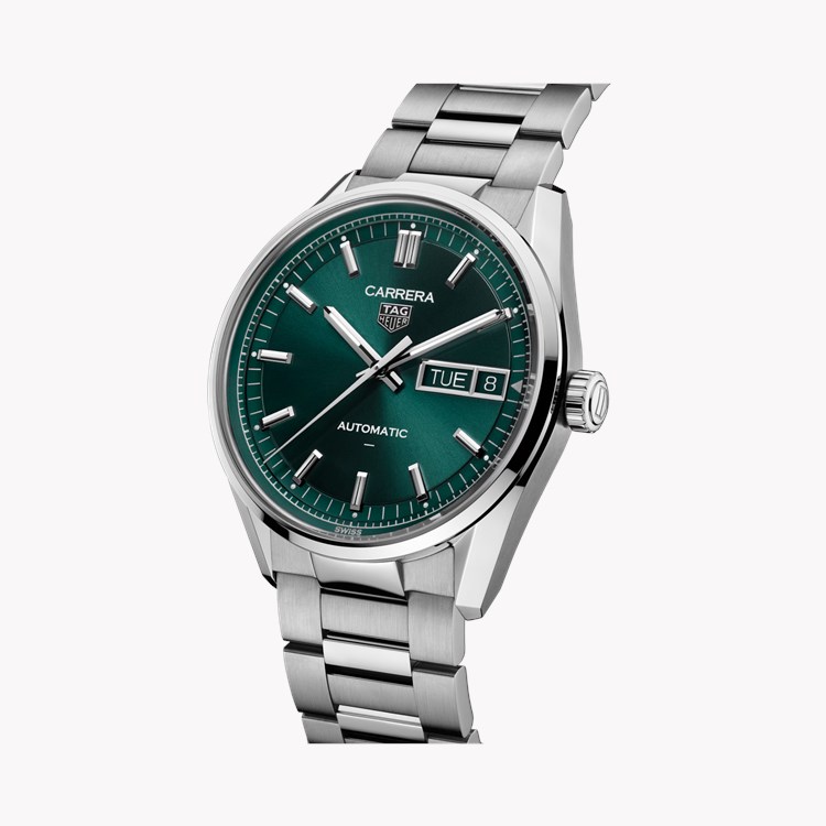 Tag Heuer Carrera Day-Date 41mm, Green Dial, Baton Numerals_2