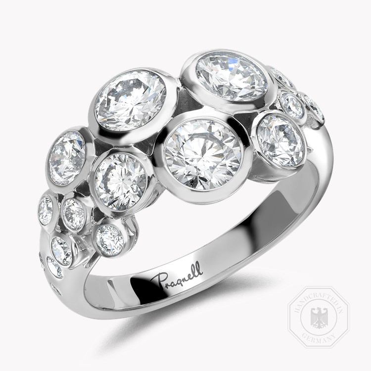 Bubbles Diamond Dress Ring Brilliant Cut, Rubover Set_1