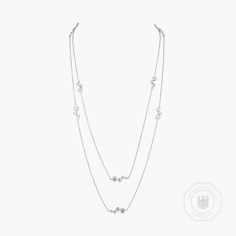 Bubbles Diamond Long Necklace Brilliant Cut, Rubover Set_1