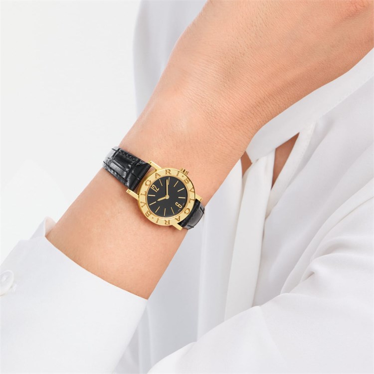 Bvlgari Bvlgari 26mm, Black Dial, Baton & Arabic Numerals_4