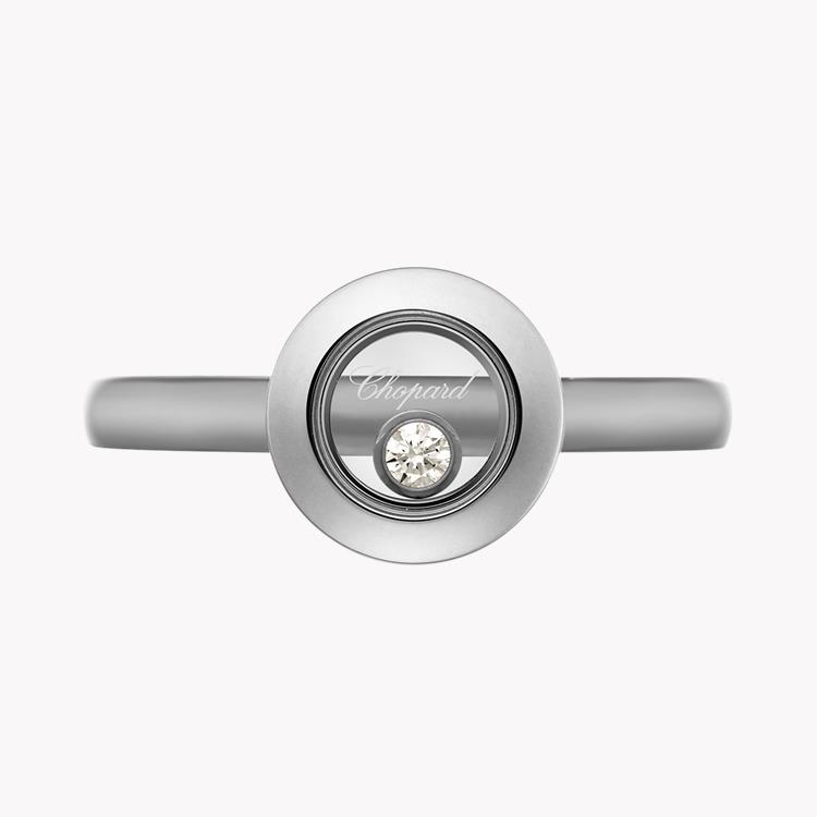 Chopard Happy Diamonds Round Shaped Solitaire Ring Brilliant Cut Rub Over Set_2