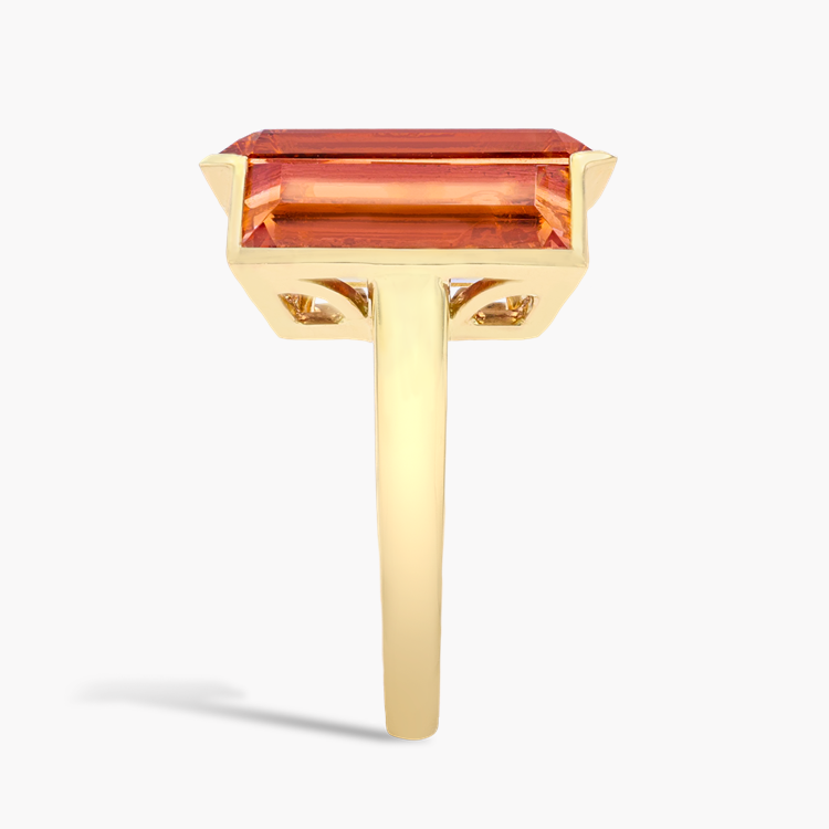Masterpiece Kingdom 15.43ct Imperial Topaz Three Stone Ring Baguette Cut, Rubover Set_4