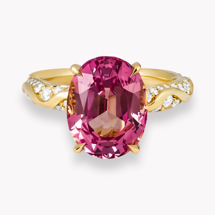 Oval Cut 6.71ct Kitulo Garnet and Diamond Ring Oval Cut, Claw Set_2