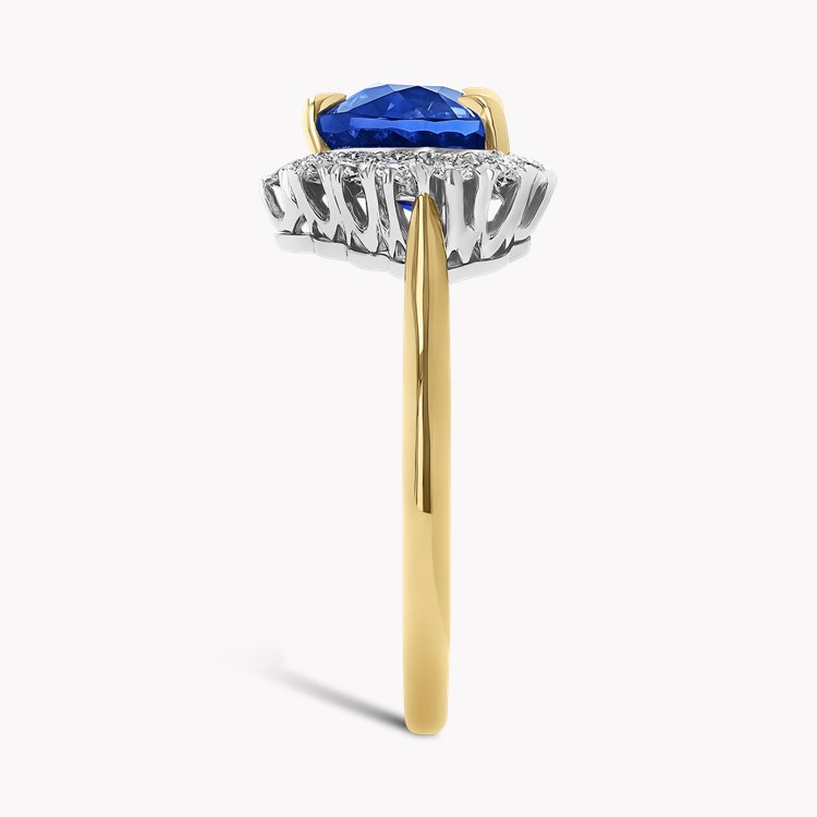 Heartshape 2.54ct Sapphire and Diamond Cluster Ring Heartshape, Claw set_4