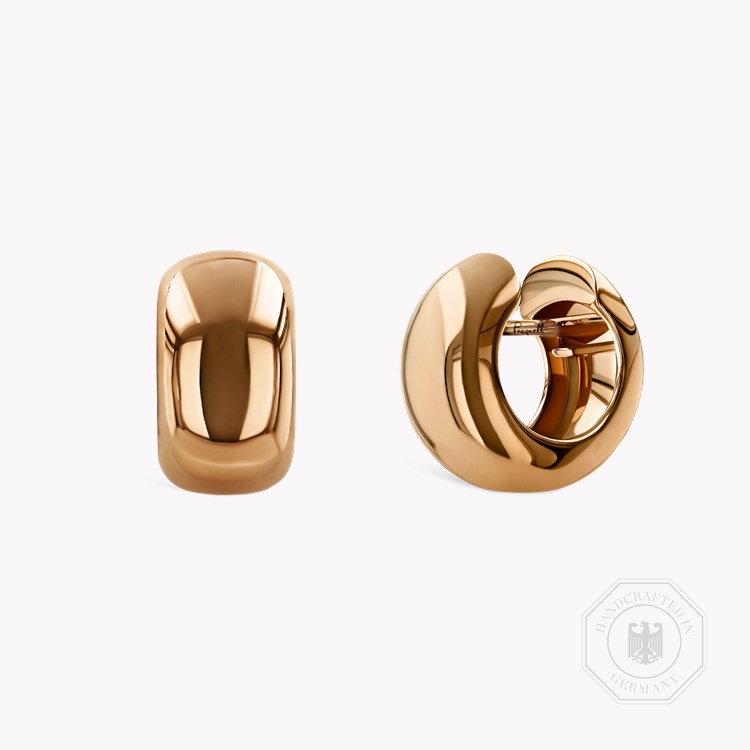 Rose Gold 8.5mm Wide Hoop Earrings _1