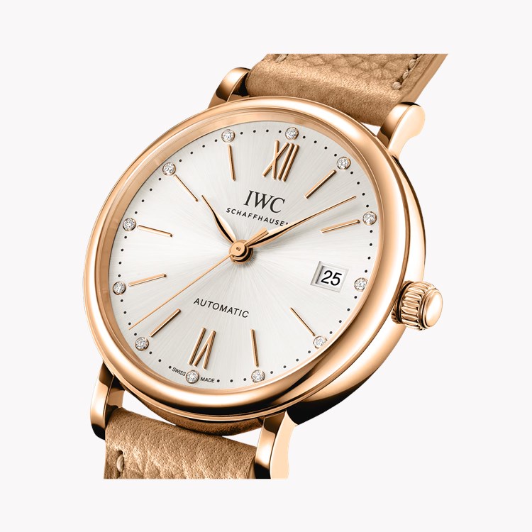 IWC Portofino 37mm, Silver Dial, Baton/Roman Numerals_3