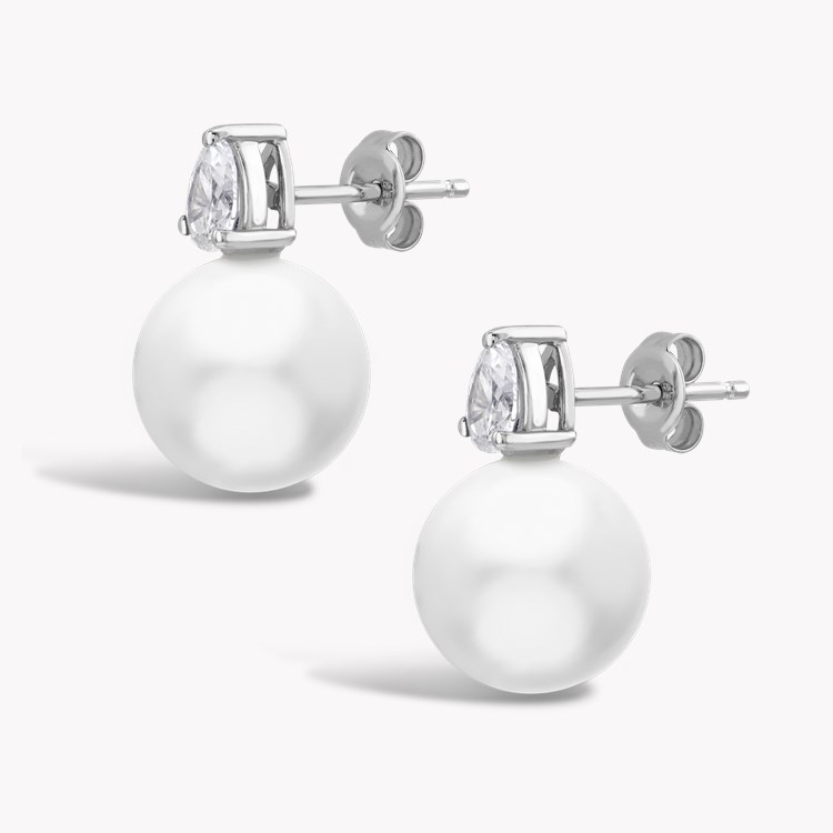 South Sea Pearl and Diamond Earrings 11mm - 12mm_2