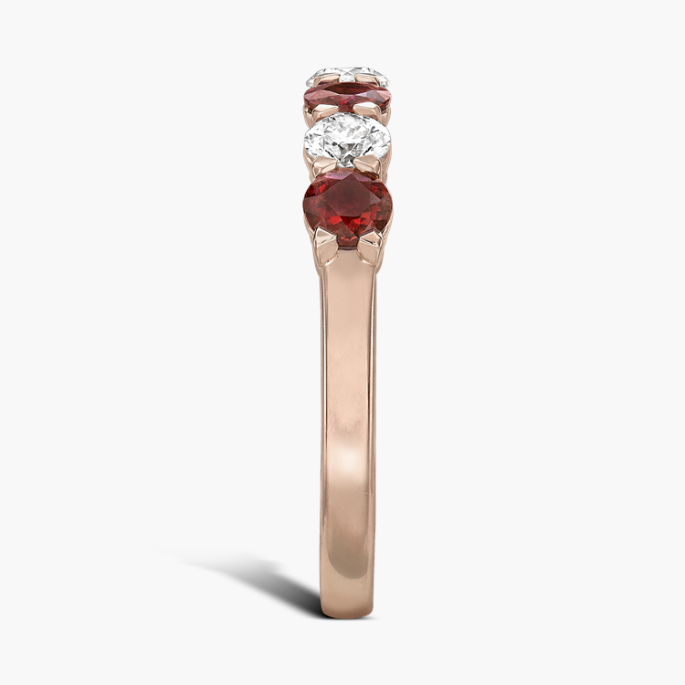 Ruby and Diamond Seven-Stone Ring Brilliant Cut, Seven-Stone, Claw Set_4