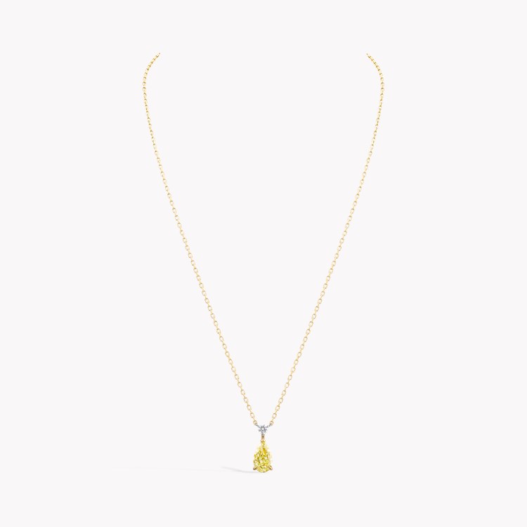Pear Shaped 1.51ct Fancy Yellow Diamond Pendant Pear Shape, Claw Set_2