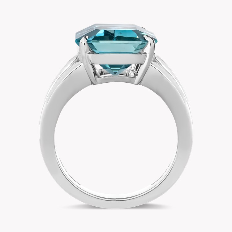 Manhattan 8.62ct Lukusuzi Aquamarine and Diamond Ring Emerald Cut, Claw Set_3