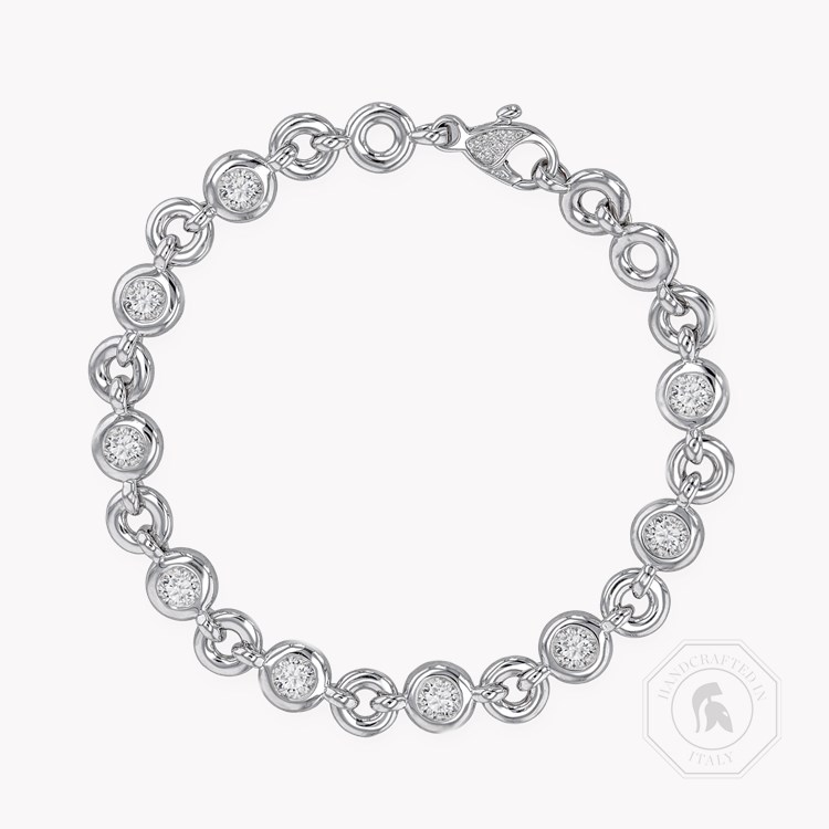 RockChain Nine Stone Diamond Bracelet Brilliant Cut, Rubover Set_1