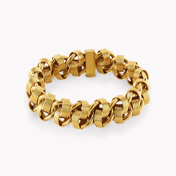 1980s Fancy Link Bracelet in Yellow Gold Fancy Link Bracelet_1