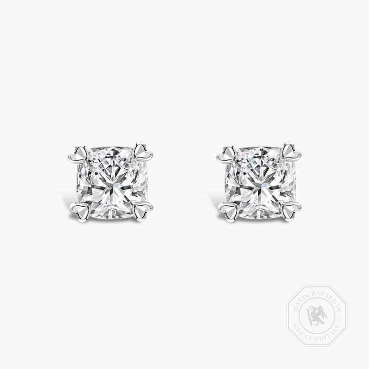 Windsor 1.51ct Cushion Cut Diamond Stud Earrings Cushion Cut, Claw Set_1