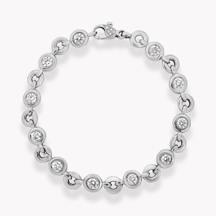 RockChain Diamond Bracelet    3.00ct in 18ct White Gold