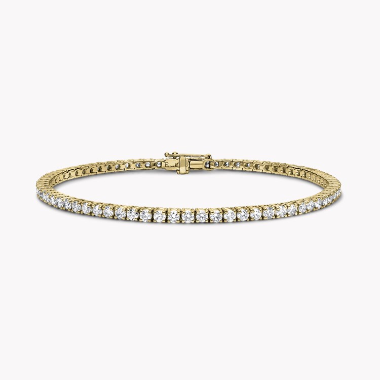 Contemporary Brilliant Cut Diamond Line Bracelet