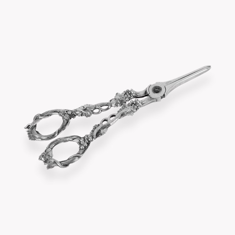 Victorian Silver Grape Scissors _1